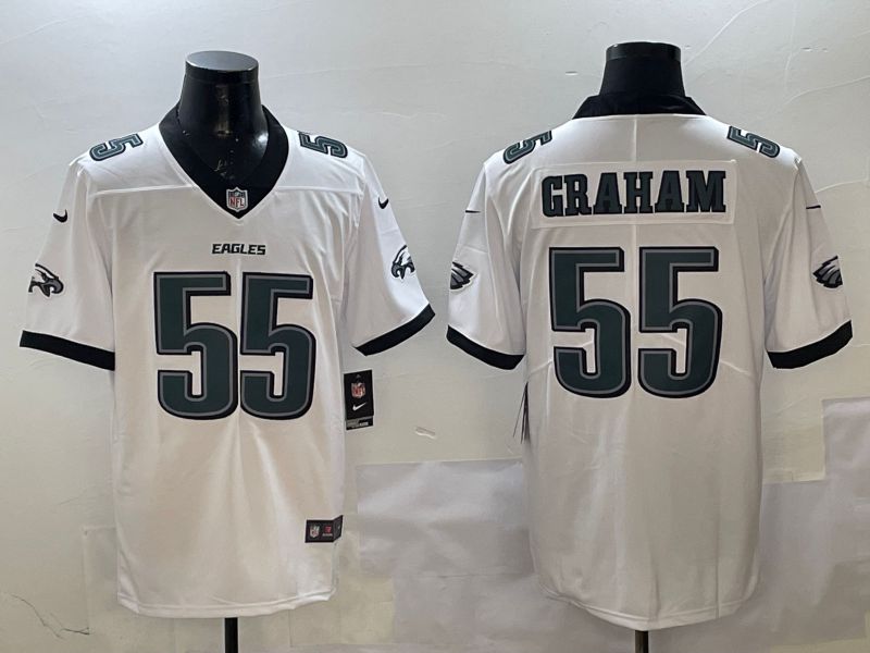 Men Philadelphia Eagles #55 Graham White Second generation Nike 2025 Limited NFL Jersey style 1->philadelphia eagles->NFL Jersey